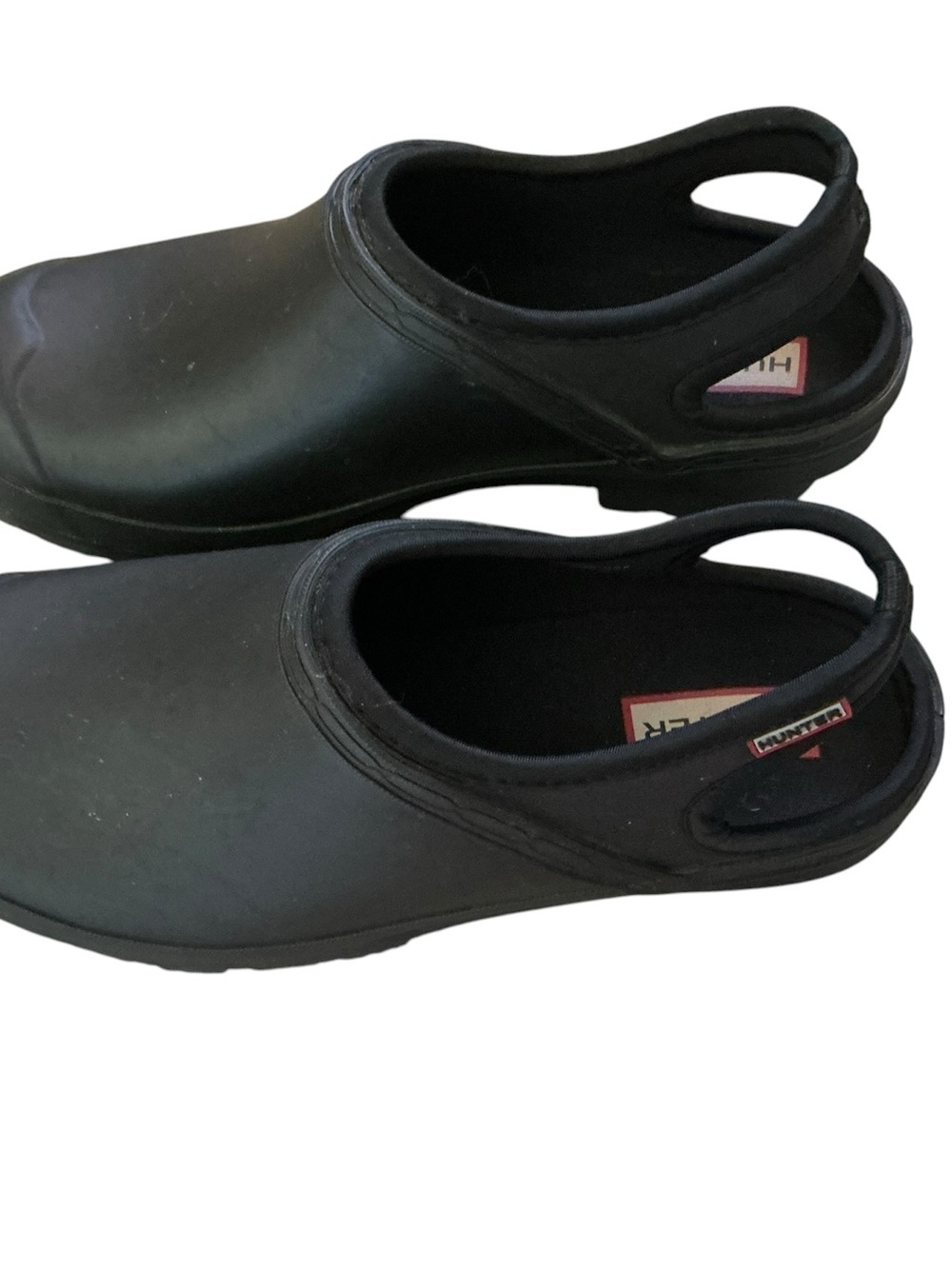 Hunter original play women’s black clogs shoes garden rain casual comfort size 8 - Picture 1 of 9